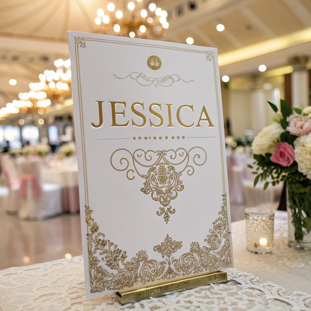 Jessica's elegant wedding invitation